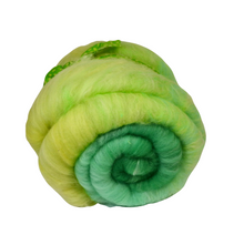 Load image into Gallery viewer, Carded Art Batt for Spinning - 86g - Hand Dyed Merino Wool &amp; Some Bamboo Top
