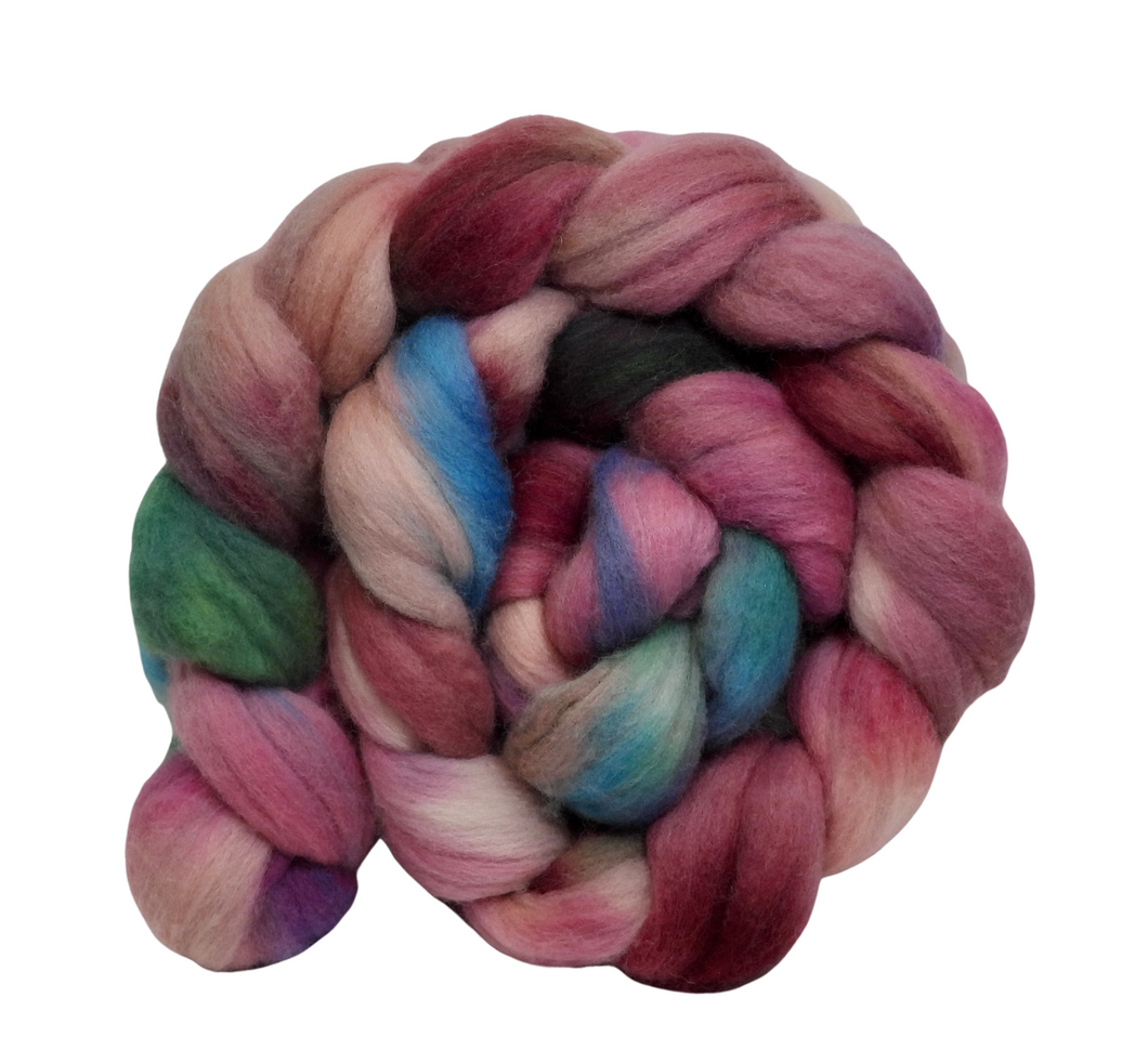 Hand Dyed SUPERWASH Merino & Nylon Top / 100g / Braid for Spinning