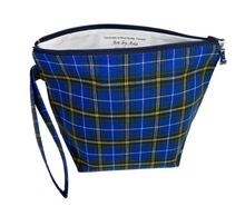 Load image into Gallery viewer, Mini Zip Project Bag - Nova Scotia Tartan with Lighthouse Zipper Pull
