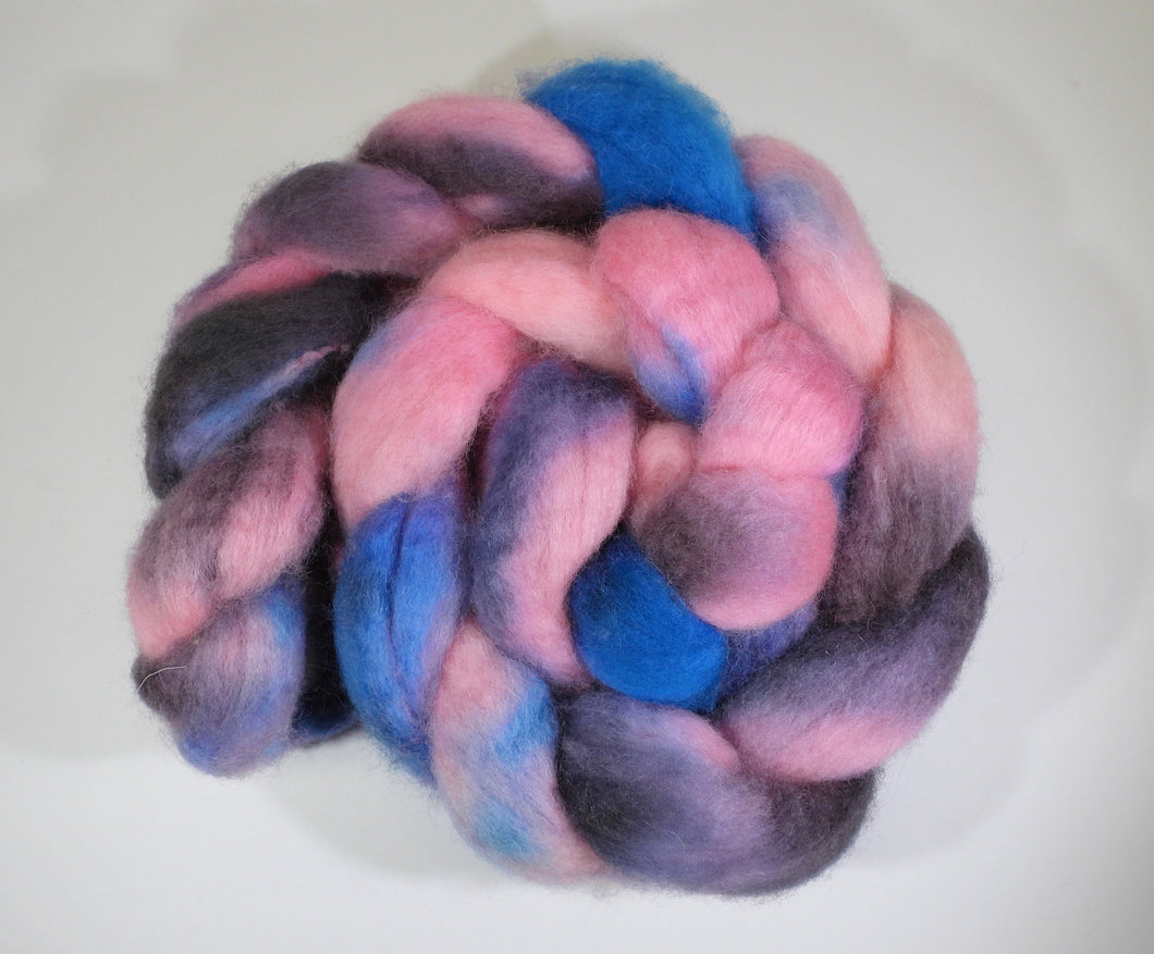Hand Dyed BFL Top 116g (Blue Faced Leicester) / Braid for Spinning