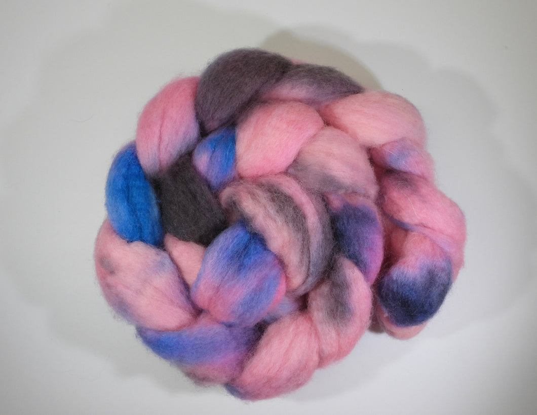 hand dyed BFL wool top