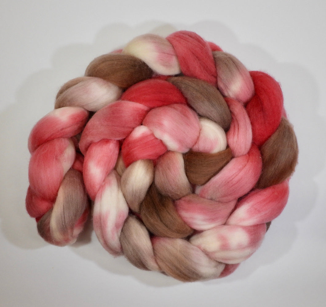 Hand Dyed Merino Top / 184g / Braid for Spinning
