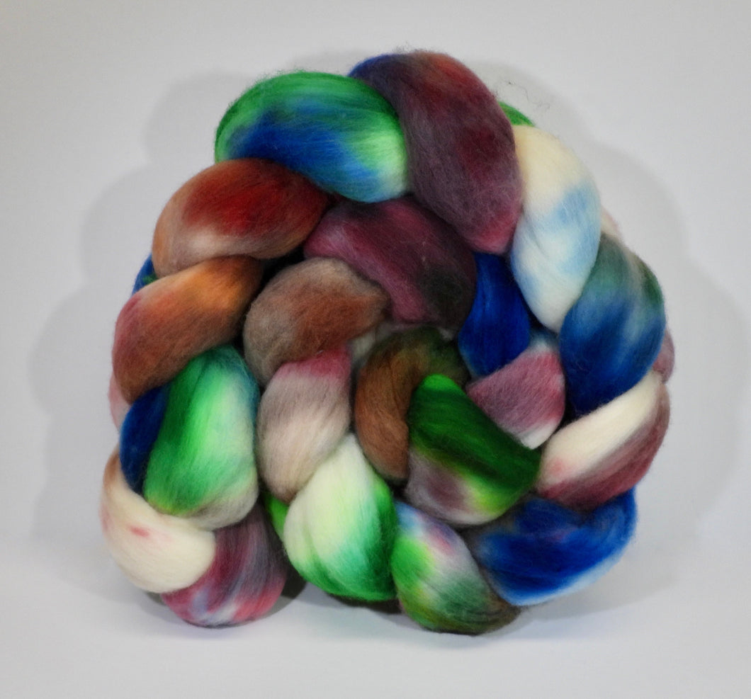 Hand Dyed Merino Top / 141g / Braid for Spinning